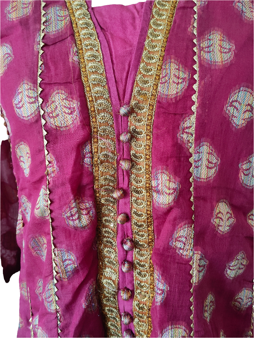 Stitched embroided suit
