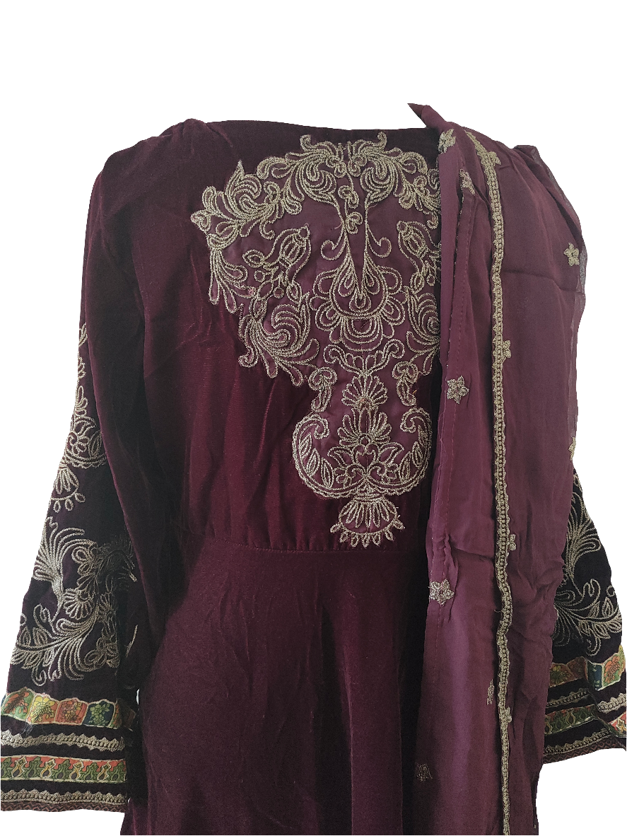 Stitched embroided suit