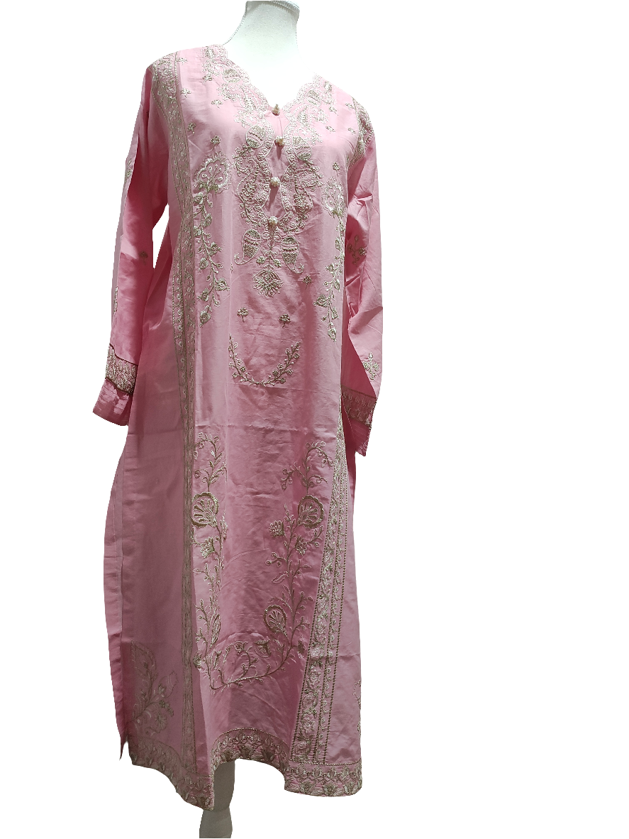 Stitched embroided lawn 2 piece suit in large size