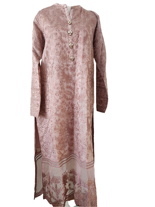 Net embroided medium size stitched 2 piece suit