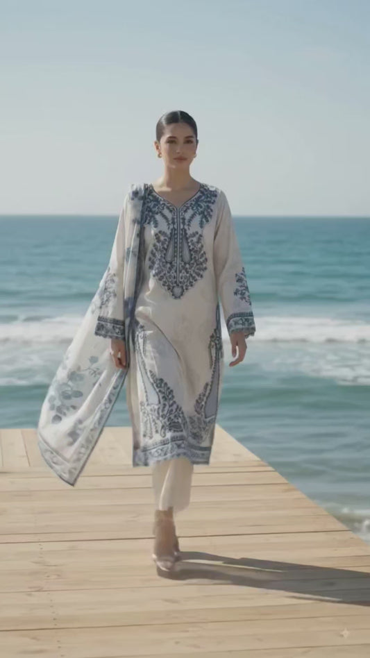 Cotton embroided medium and large