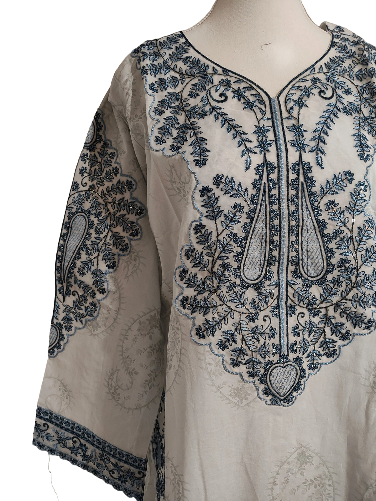 Cotton embroided medium and large